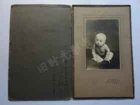 民国时期 1922年 日本 婴儿照片 人像摄影  原版银盐精装老照片1张 大正十一年