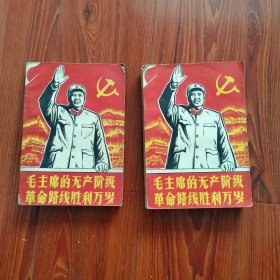 毛主席的无产阶级革命路线胜利万岁【上下全两册】 毛林彩色合影