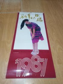 1987年挂历 新年的祝福  美女13张全