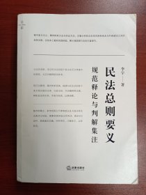 民法总则要义：规范释论与判解集注（有41页有划线或字迹，外形见实拍图）