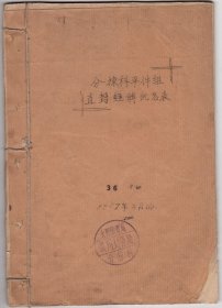 1957年太原市邮电局《分拣科平件组直封经转地名表》一册！