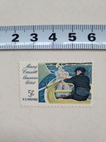 美国邮票：5c 美国印象派杰出女画家-玛丽·卡萨特