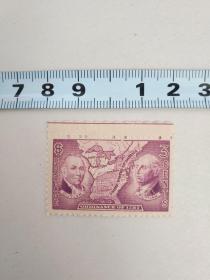 美国邮票：3c美国地图