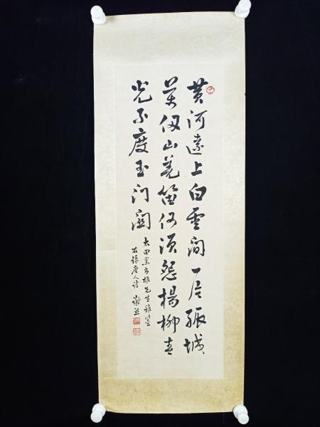 著名书法家 谢熙 书法作品《录唐诗》一幅 （纸本镜心，尺寸：80*27cm，钤印：谢熙、止园）HXTX385533