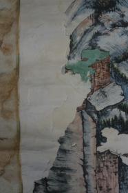 【纪念八一建军六十周年】著名书画家、中国国际书画家协会荣誉主席 杨玉林 作 国画作品《山水图》一幅（纸本立轴，画心约7.7平尺，钤印：杨玉林印）HXTX232918