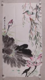 当代著名艺术家、中国美术家协会理事 霍广林 霍广林 2016年作 国画作品《荷香》一幅（纸本软片，画心约4.7平尺，钤印：霍广林印）HXTX240126