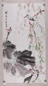 当代著名艺术家、中国美术家协会理事 霍广林 丙申年作（2016年） 国画作品《荷香》一幅（纸本软片，画心约4.5平尺，钤印：霍广林印）HXTX240627