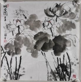 北京画家 高国勇 国画作品《醉夏图》 一幅（纸本软片，约4.2平尺，钤印：高国勇） HXTX285130