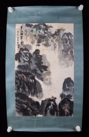 著名山水画家 赵松涛 庚午年（1990）作 国画作品《春山積翠图》一幅（纸本镜心，画心约2.6平尺，钤印：江山如此多娇、松涛）HXTX382462