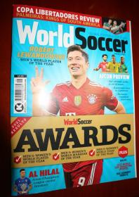 英文原版 世界足球杂志 WORLD SOCCER 2022 1月刊 现货 欧洲杯 各国足球联赛总结 封面 莱万多夫斯基