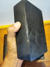 文房雅玩.民国天地盖麻子坑虫眼砚.比较厚重