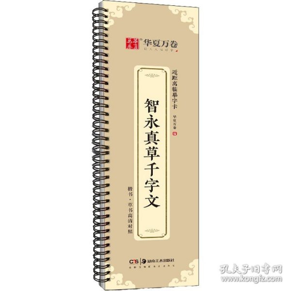 华夏万卷字帖近距离临摹字卡智永真草千字文字帖成人初学者草书钢笔硬笔毛笔临摹书法字帖