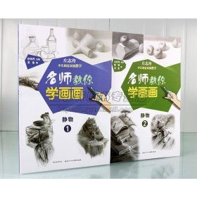 【闪电发货】左志丹少儿创意素描教学:静物(全套2册)8开静物素描绘画技法临摹入门青少年美术培训班画室教学材儿童画名师教你学画书陕西美术社