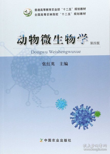 【原版闪电发货】动物微生物学 第四版4版 张红英主编 中国农业出版社教材  兽医微生物学9787109221079