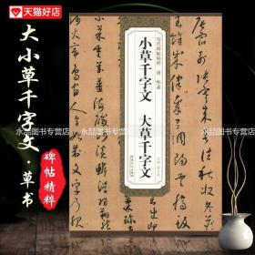 【原版闪电发货】唐怀素小草千字文大草千字文历代碑帖精选毛笔书法字草书怀素薛元明彩色放大本简体旁注基础临摹练习安徽美术出版社