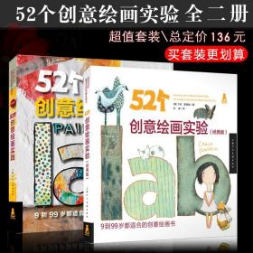 【原版闪电发货】【2本套装】 52个创意绘画实验经典版52个创意绘画实践畅销版美术课培训教程儿童艺术步骤自画像风景动物创意实验室