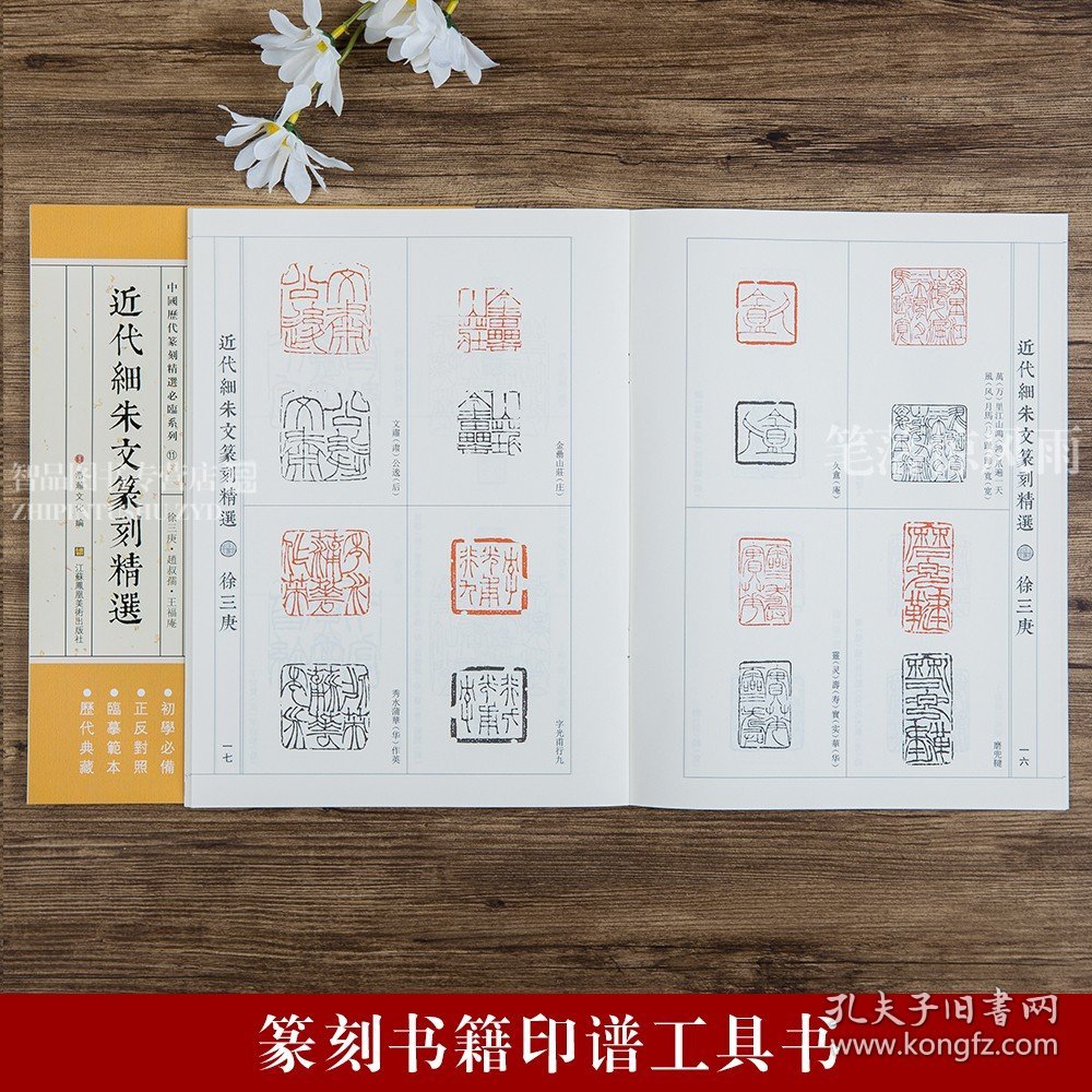 【原版闪电发货】中国历代篆刻临系列11 近代细朱文篆刻(徐三庚赵叔孺王福庵) 篆刻书籍印谱工具书 江苏凤凰美术出版社浩瀚文化