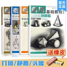 【原版闪电发货】现货共4册素描入门基础教程从结构到明暗石膏头像组合静物3单体静物2册石膏几何体1素描4临摹高联艺