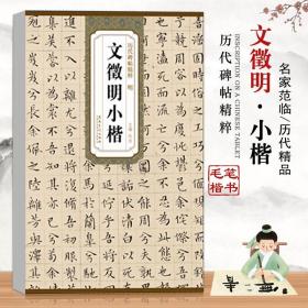 【原版闪电发货】明文徵明小楷历代碑帖精粹简体旁注文征明毛笔碑字帖精选从入门到精通成人基础实战临摹技法练习放大安徽美术出版社