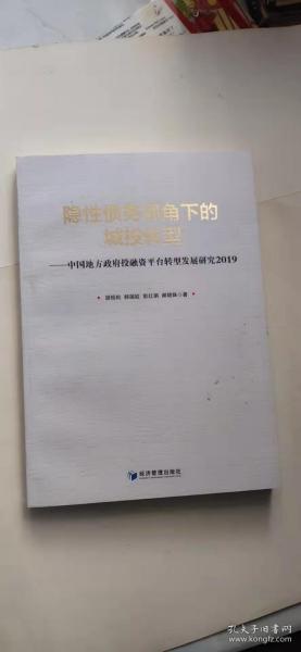 隐性债务视角下的城投转型--中国地方政府投融资平台转型发展研究2019