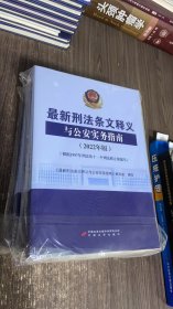 最新刑法条文释义与公安实务指南（2022年版）