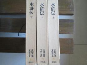 日文 中国古典文学大系 水浒传 上中下 施耐庵 著 驹田信二 译