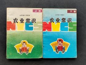 80八十年代怀旧老课本：山东省小学课本 农业常识 上下册 第一版 实物如图