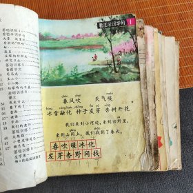 80八十年代90九十年代小学语文课本，人教版正版 五年制小学课本语文 一套10册 81-95年山东印不缺页 实物拍摄