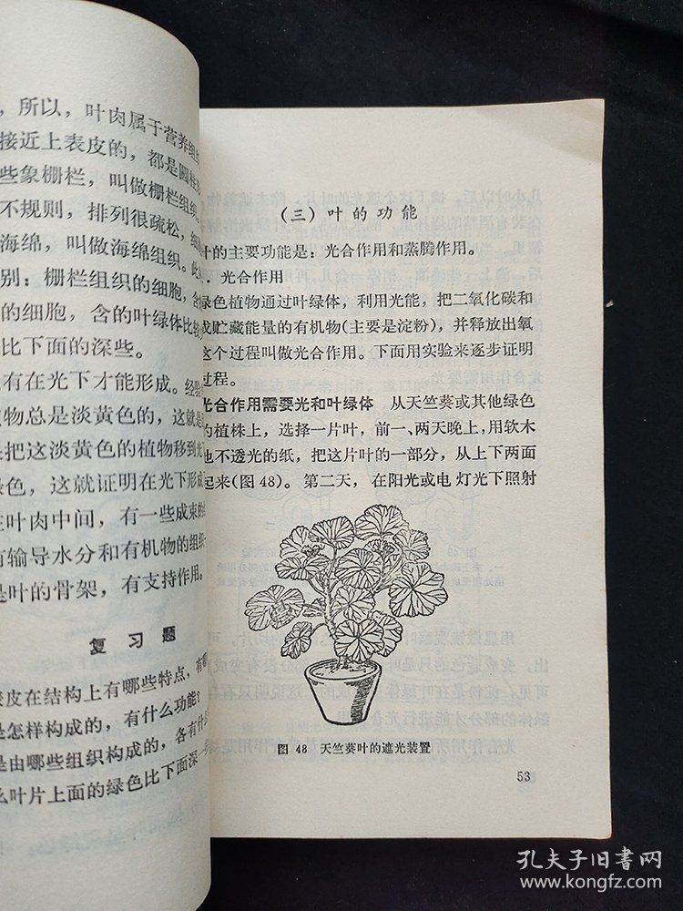 80八十年代初中生物课本 北京市初级中学试用课本生物学上册 81年一版一印 无笔记 不缺页