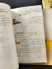 90后2000年代正版老课本 人教版河南版六年制小学语文课本八 九 十 十一 十二册 5本 全彩色 有笔记不缺页 实物拍摄