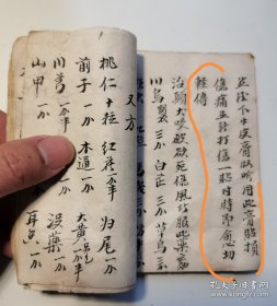 【复印件】神效打藥方部～安遠縣大坪羅興村劉一龍今傳交藥方，傳以凌鴻讚，只許白記置用，不可亂傳，意若傳口教，銀壹兩五分，多不要少不取，僅記！有以下珍貴內容~萬應骨膏藥方，治遍身損痛方，白骨藥，用此膏貼損傷痛並新打傷一貼對時即癒，切輕傳，恨心丹黑服不見天地明相丹方，駁骨吃藥方，打藥丸單，打血方十三保，共三十六筒子頁。