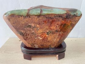 收到元宝形玉原石摆件一个