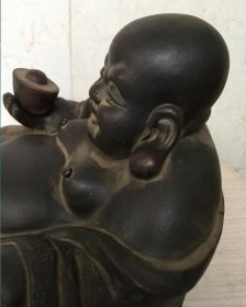 收到紫砂【招财佛】摆件一个