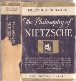 《现代文学丛书--尼采的哲学》布面精装护封 尼采著  The Modern Library of the World' Best Books:  The Philosophy of Nietzsche 1905年  厚重一卷全 珍稀版本 购者慎重