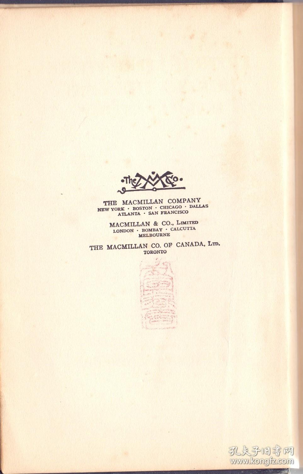 《19世纪上半叶法国文学》精装   French Literatrue During the Last Half-Century by Pierre Bacourt   1923年 扉页钤私人藏书印章