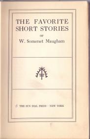 《毛姆短篇小说集》精装英著 毛姆著 The Favorite Short Stories of W. Somerset Maugham 1941年  毛边书 扉页附精美藏书票一枚