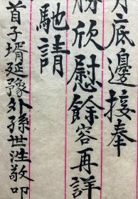 清写本：【励振骧致张阜成信札】一通一页，励振骧，谱名孝諴，字听和，号昂云，浙江鄞县人，励炯子。光绪二十三年  举人，中举时年已五十九岁，遂不复进取，居家从教，以正义教授乡村子弟，鞠躬一德。对老儒者和易近人，对贫疾者又施常药。衣冠小人见他也悚然生敬。年八十余岁终。品相如图，尺寸：32.2X23.5CM。