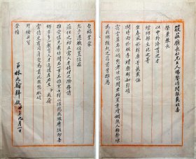 直隶天津人写本：【林兆翰致筱庄信札】1通2页全。林兆翰（1862-1933）字墨青，后以字行，改字更生，直隶天津人。附贡生，内阁中书衔。光绪廿八年，首创天津民立第一小学堂，廿九年，创立民立第二小学堂，卅二年，任天津学务总董，民国四年，任《社会教育星期报》社长。民国十年，创立天津广智馆。尺寸：26.7×161cm。