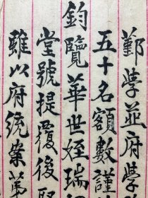 清写本：【励振骧致张阜成信札】一通一页，励振骧，谱名孝諴，字听和，号昂云，浙江鄞县人，励炯子。光绪二十三年  举人，中举时年已五十九岁，遂不复进取，居家从教，以正义教授乡村子弟，鞠躬一德。对老儒者和易近人，对贫疾者又施常药。衣冠小人见他也悚然生敬。年八十余岁终。品相如图，尺寸：32.2X23.5CM。