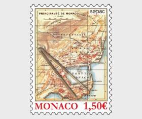 摩纳哥邮票 2021 SEPAC系列 旧地图