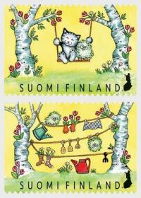 芬兰 邮票 2022 春天来了 卡通