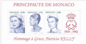 摩纳哥邮票 2004 王妃诞辰75周年 小全张