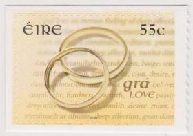 爱尔兰邮票 2009 情人节 婚戒