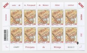 摩纳哥邮票 2021 SEPAC系列 旧地图 小版张