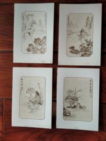 纸板贴画：烫画 《荷花鸳鸯》等（一套4张）