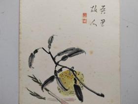 （C-19）日本回购古美术 古艺术 水墨・水彩画 手描画27cmx24cm