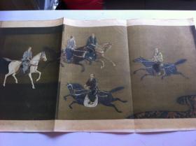 日本回购古美术；名家浮世绘画，古艺术 硬纸 70cmx38.5cm