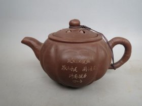 老包浆莲子紫砂壶没毛病