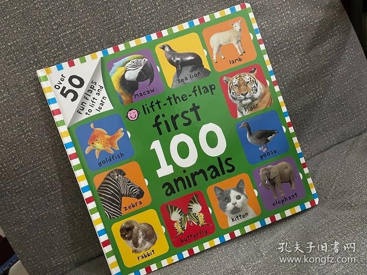 First 100 Animals Lift-the-Flap 宝宝动物词汇图解词典 大开本纸板翻翻书