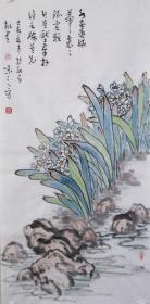【自写自销】当代艺术家协会副主席王丞手绘 水花垂绿蒂19202